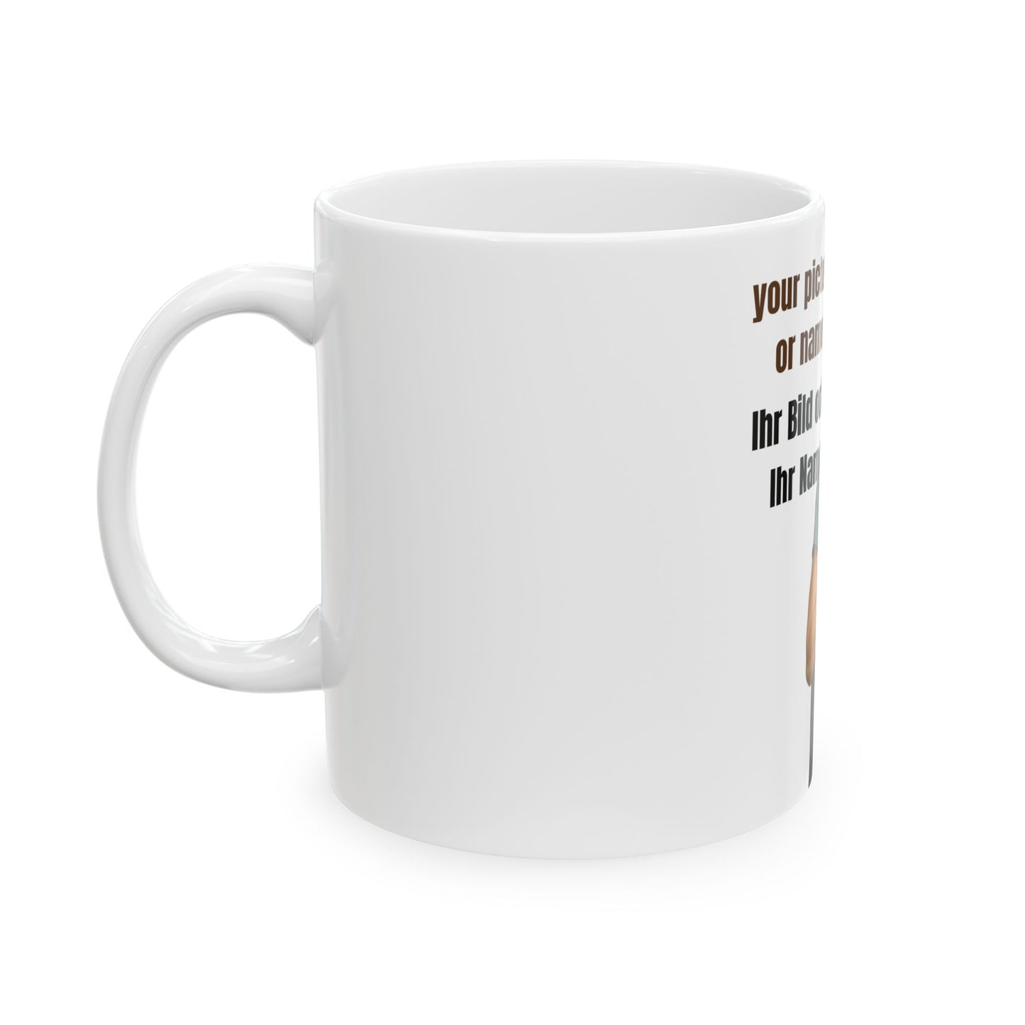 Personalisierte Keramik Tasse mit Name | Foto Tasse | Individuelles Geschenk für Geburtstag, Jahrestag | Büro & Zuhause