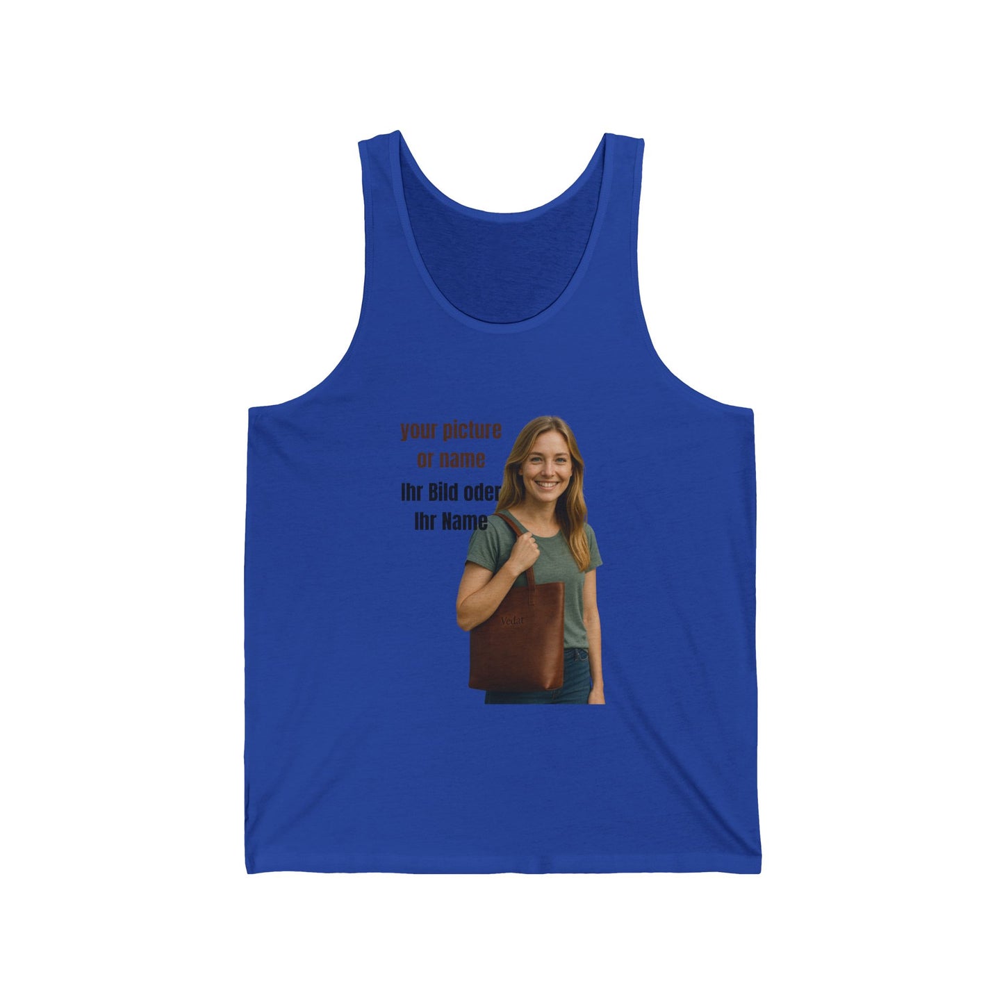 Anpassbares Unisex Jersey Tank  Personalisiertes Geschenk | Lässige Sommerkleidung | Geburtstagsgeschenk | Einzigartiger Stil