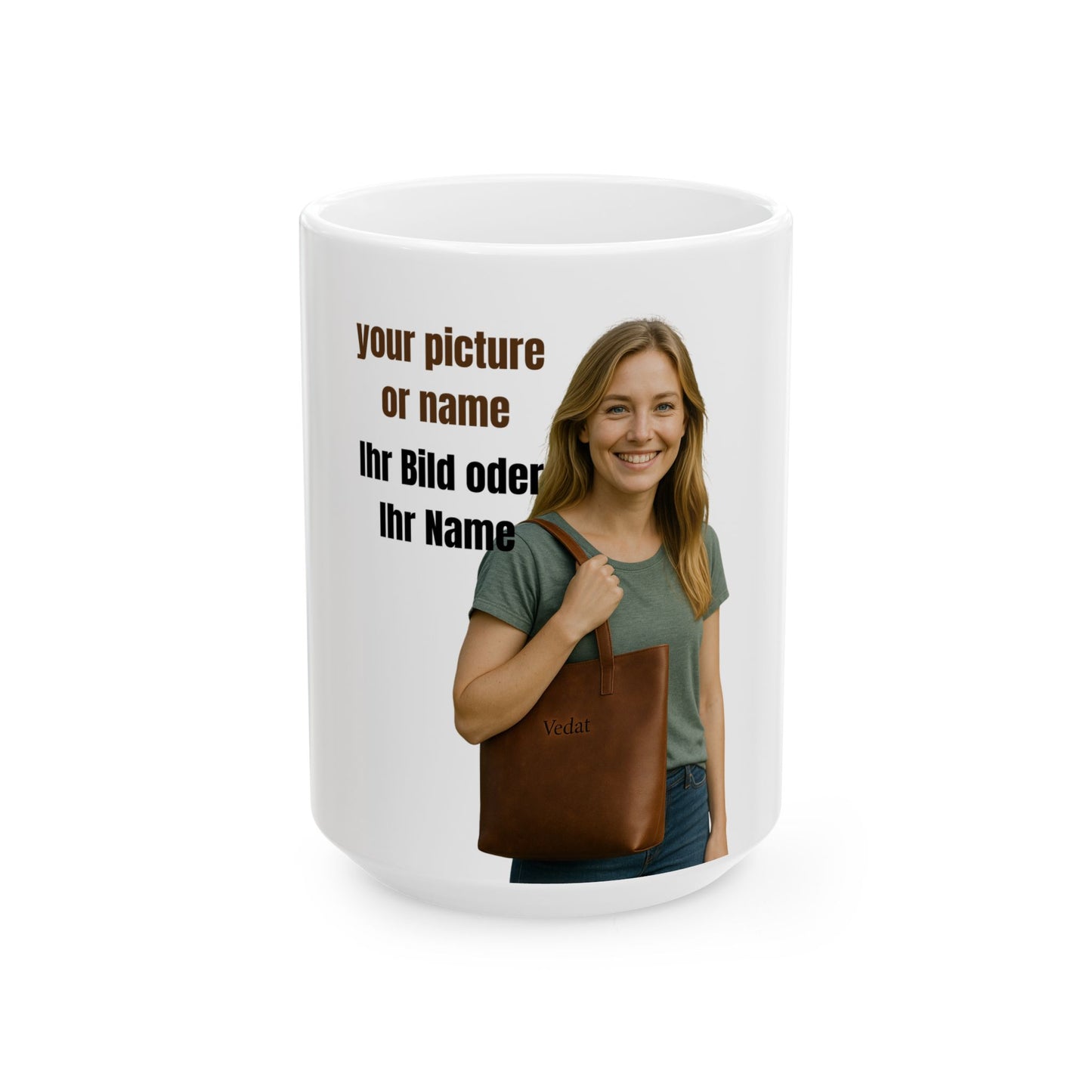 Personalisierte Keramik Tasse mit Name | Foto Tasse | Individuelles Geschenk für Geburtstag, Jahrestag | Büro & Zuhause