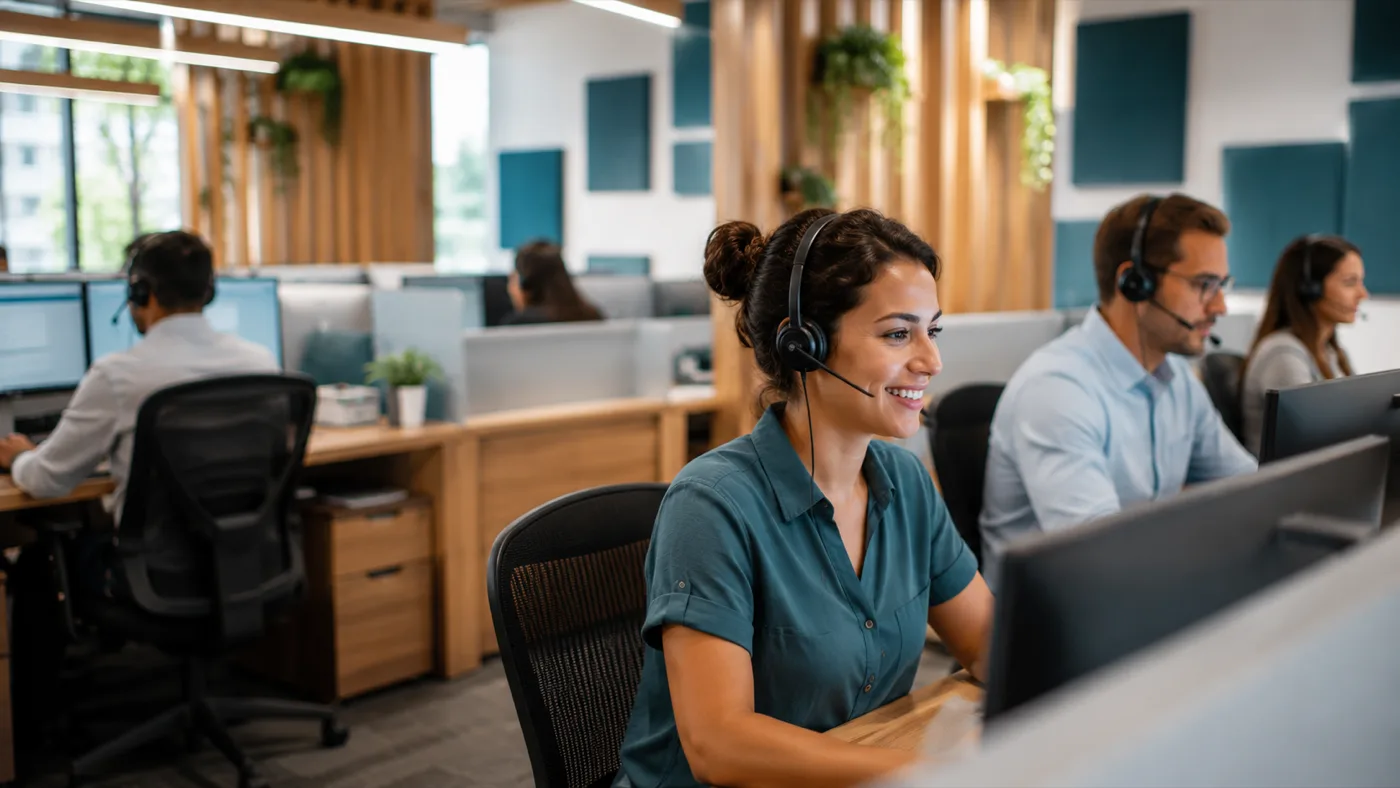 KI-gestütztes Call Center — moderne Kundenkommunikation