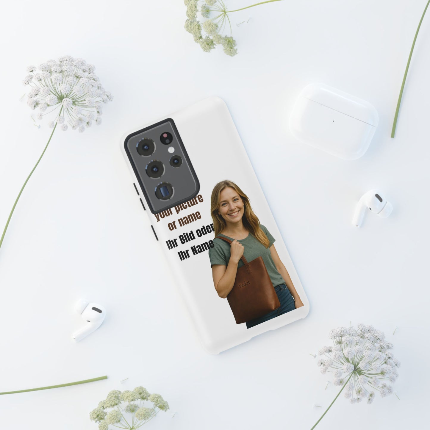 Personalisierte Handyhülle  Benutzerdefinierter Name oder Bild für Dein Telefon | Robuste  Stilvolle Handyhülle | Geschenk für Sie & Ihn