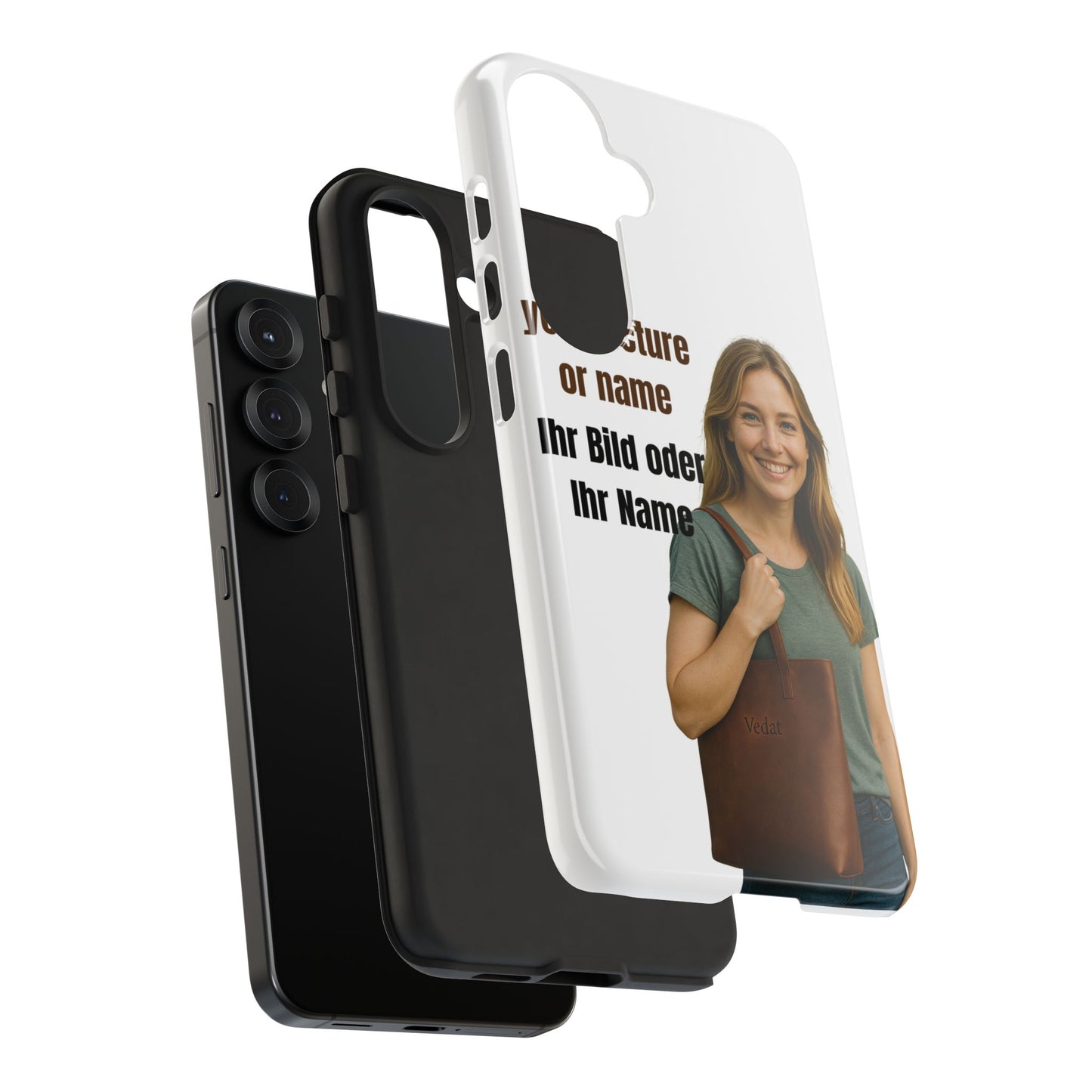 Personalisierte Handyhülle  Benutzerdefinierter Name oder Bild für Dein Telefon | Robuste  Stilvolle Handyhülle | Geschenk für Sie & Ihn