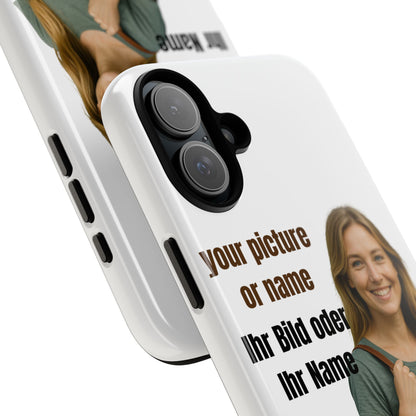 Personalisierte Handyhülle  Benutzerdefinierter Name oder Bild für Dein Telefon | Robuste  Stilvolle Handyhülle | Geschenk für Sie & Ihn