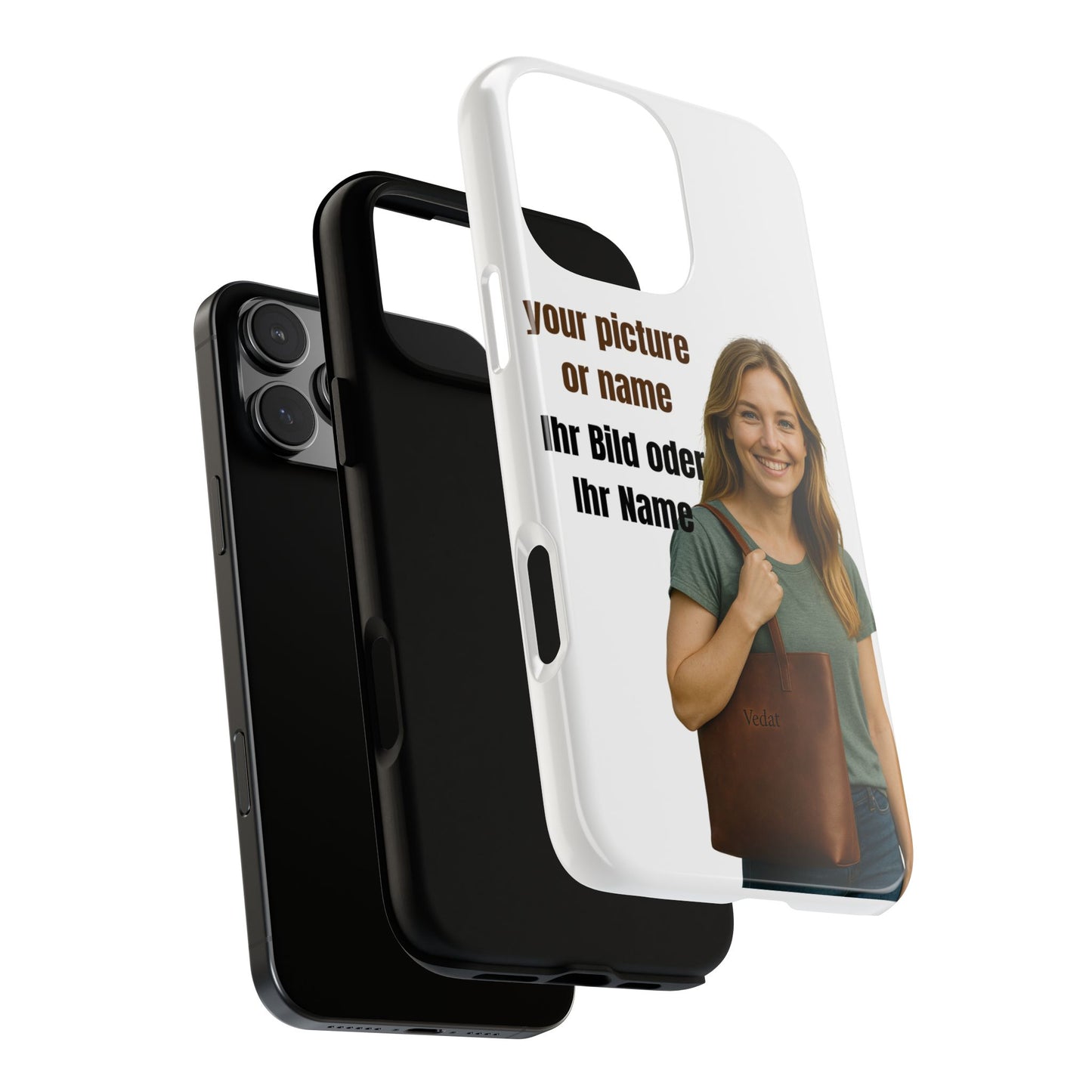 Personalisierte Handyhülle  Benutzerdefinierter Name oder Bild für Dein Telefon | Robuste  Stilvolle Handyhülle | Geschenk für Sie & Ihn