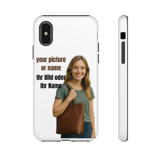 Personalisierte Handyhülle  Benutzerdefinierter Name oder Bild für Dein Telefon | Robuste  Stilvolle Handyhülle | Geschenk für Sie & Ihn