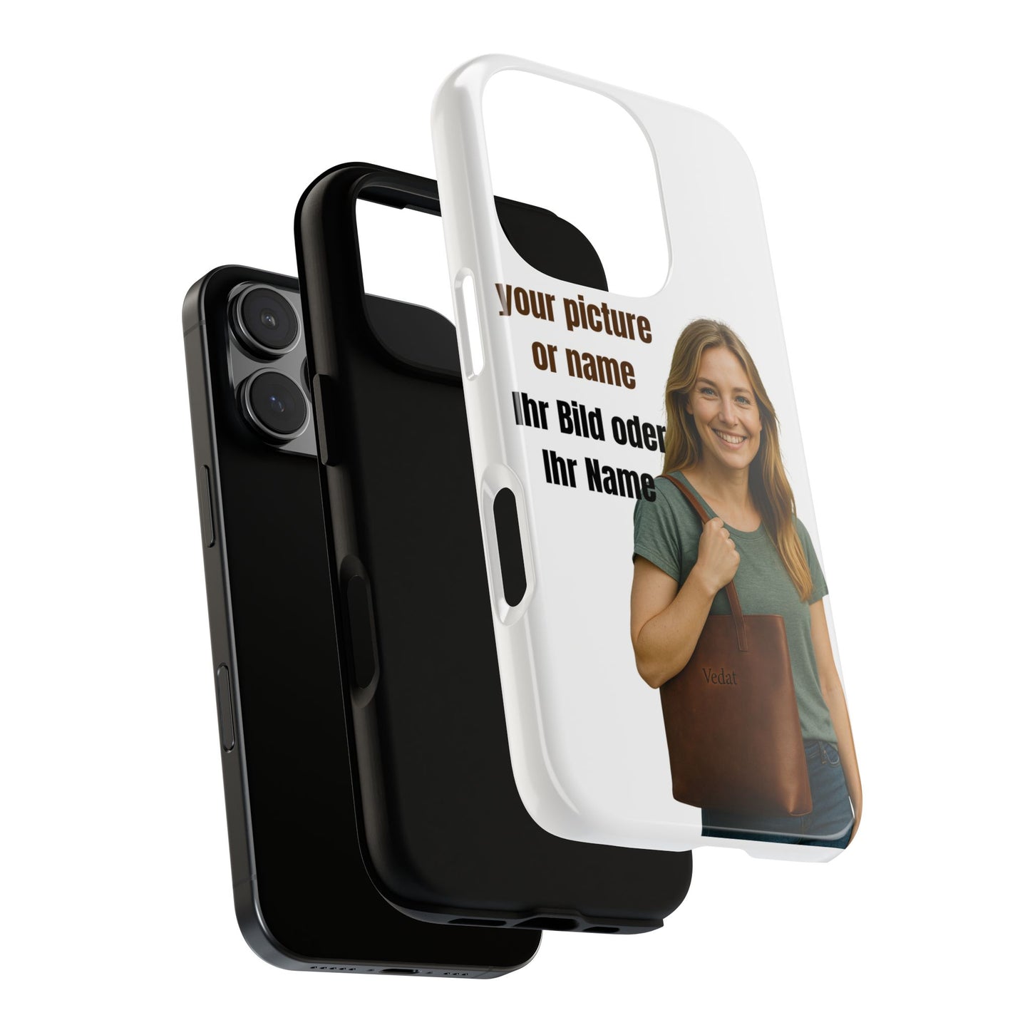Personalisierte Handyhülle  Benutzerdefinierter Name oder Bild für Dein Telefon | Robuste  Stilvolle Handyhülle | Geschenk für Sie & Ihn