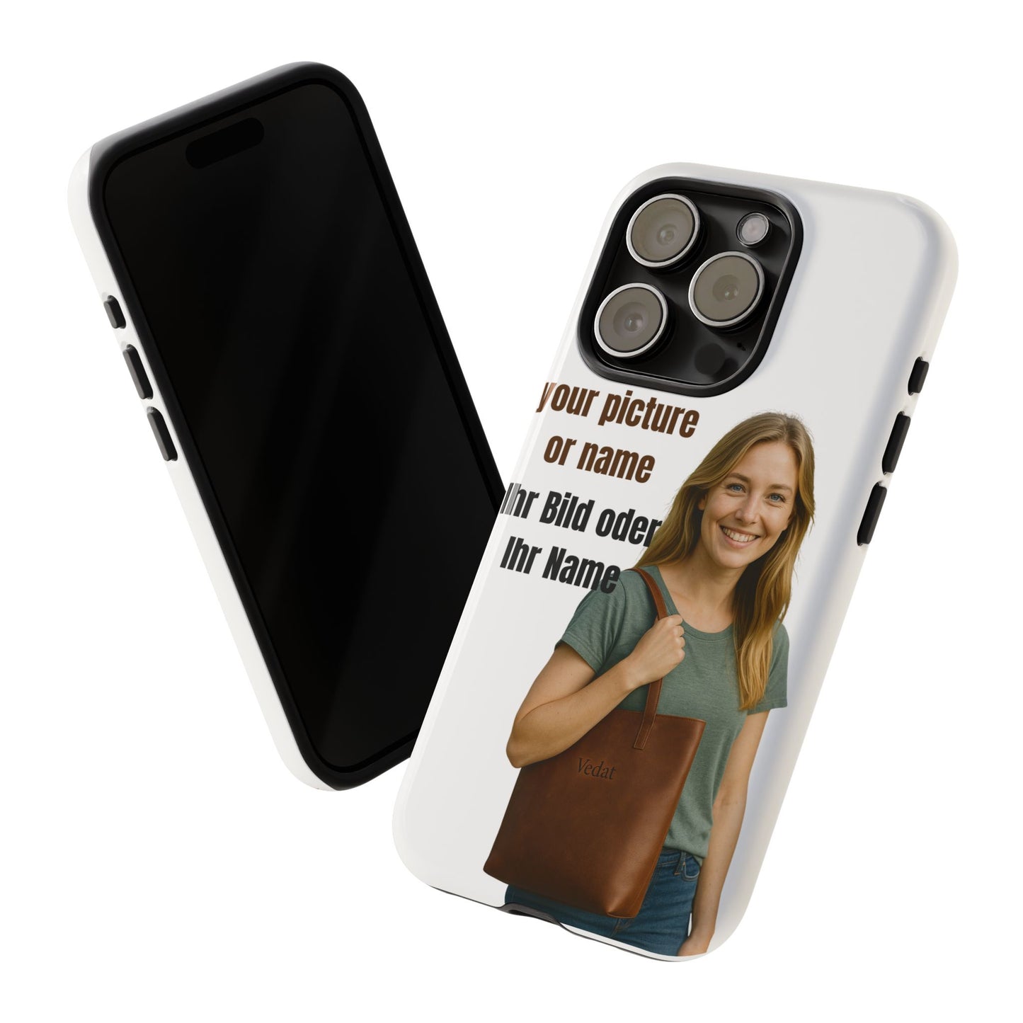 Personalisierte Handyhülle  Benutzerdefinierter Name oder Bild für Dein Telefon | Robuste  Stilvolle Handyhülle | Geschenk für Sie & Ihn