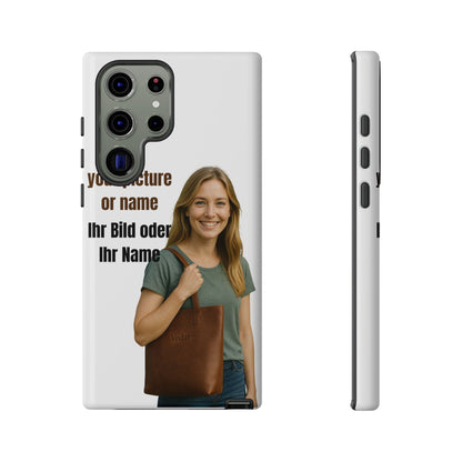 Personalisierte Handyhülle  Benutzerdefinierter Name oder Bild für Dein Telefon | Robuste  Stilvolle Handyhülle | Geschenk für Sie & Ihn