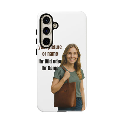 Personalisierte Handyhülle  Benutzerdefinierter Name oder Bild für Dein Telefon | Robuste  Stilvolle Handyhülle | Geschenk für Sie & Ihn