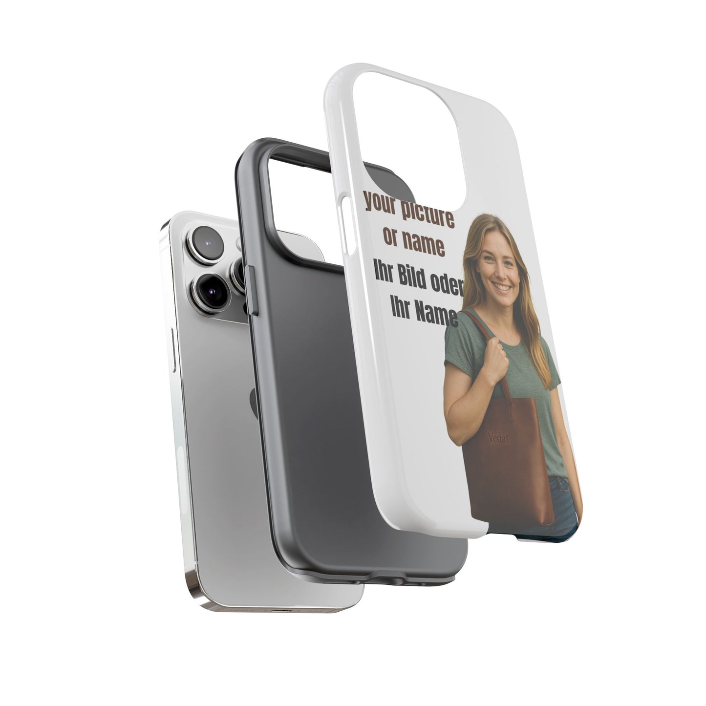 Personalisierte Handyhülle  Benutzerdefinierter Name oder Bild für Dein Telefon | Robuste  Stilvolle Handyhülle | Geschenk für Sie & Ihn