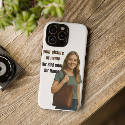 Personalisierte Handyhülle  Benutzerdefinierter Name oder Bild für Dein Telefon | Robuste  Stilvolle Handyhülle | Geschenk für Sie & Ihn