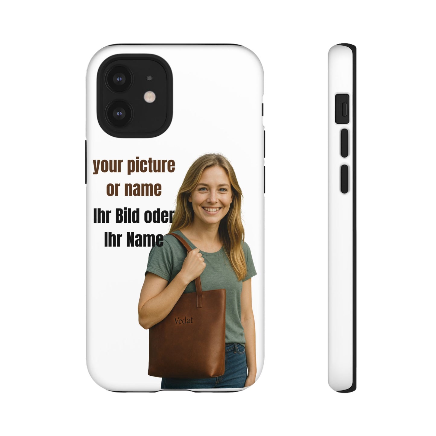 Personalisierte Handyhülle  Benutzerdefinierter Name oder Bild für Dein Telefon | Robuste  Stilvolle Handyhülle | Geschenk für Sie & Ihn