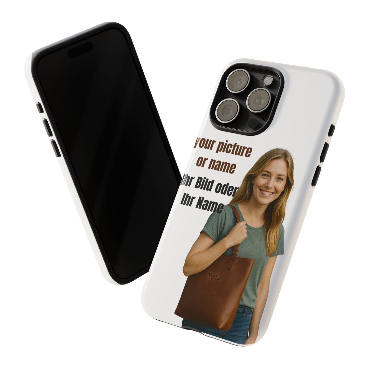 Personalisierte Handyhülle  Benutzerdefinierter Name oder Bild für Dein Telefon | Robuste  Stilvolle Handyhülle | Geschenk für Sie & Ihn