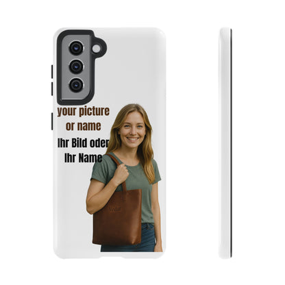 Personalisierte Handyhülle  Benutzerdefinierter Name oder Bild für Dein Telefon | Robuste  Stilvolle Handyhülle | Geschenk für Sie & Ihn