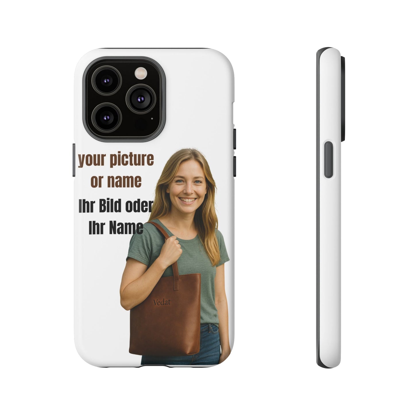 Personalisierte Handyhülle  Benutzerdefinierter Name oder Bild für Dein Telefon | Robuste  Stilvolle Handyhülle | Geschenk für Sie & Ihn