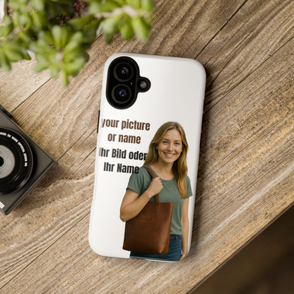 Personalisierte Handyhülle  Benutzerdefinierter Name oder Bild für Dein Telefon | Robuste  Stilvolle Handyhülle | Geschenk für Sie & Ihn