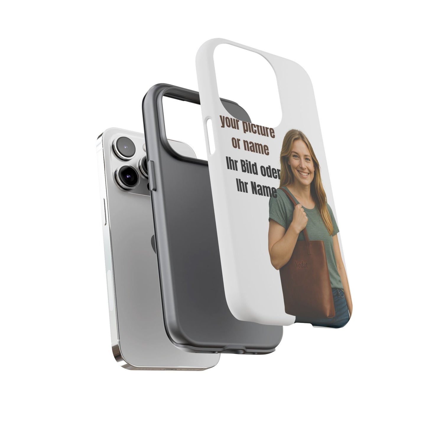 Personalisierte Handyhülle  Benutzerdefinierter Name oder Bild für Dein Telefon | Robuste  Stilvolle Handyhülle | Geschenk für Sie & Ihn