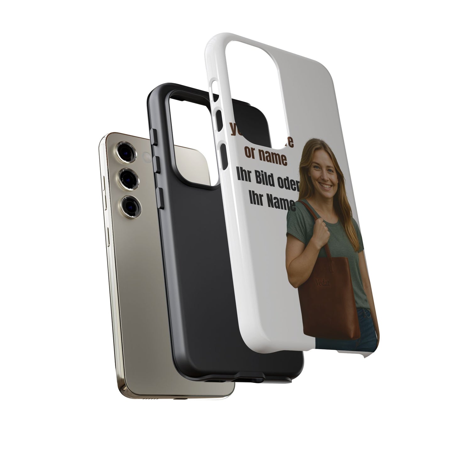Personalisierte Handyhülle  Benutzerdefinierter Name oder Bild für Dein Telefon | Robuste  Stilvolle Handyhülle | Geschenk für Sie & Ihn