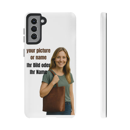 Personalisierte Handyhülle  Benutzerdefinierter Name oder Bild für Dein Telefon | Robuste  Stilvolle Handyhülle | Geschenk für Sie & Ihn