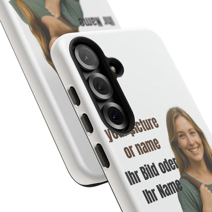 Personalisierte Handyhülle  Benutzerdefinierter Name oder Bild für Dein Telefon | Robuste  Stilvolle Handyhülle | Geschenk für Sie & Ihn