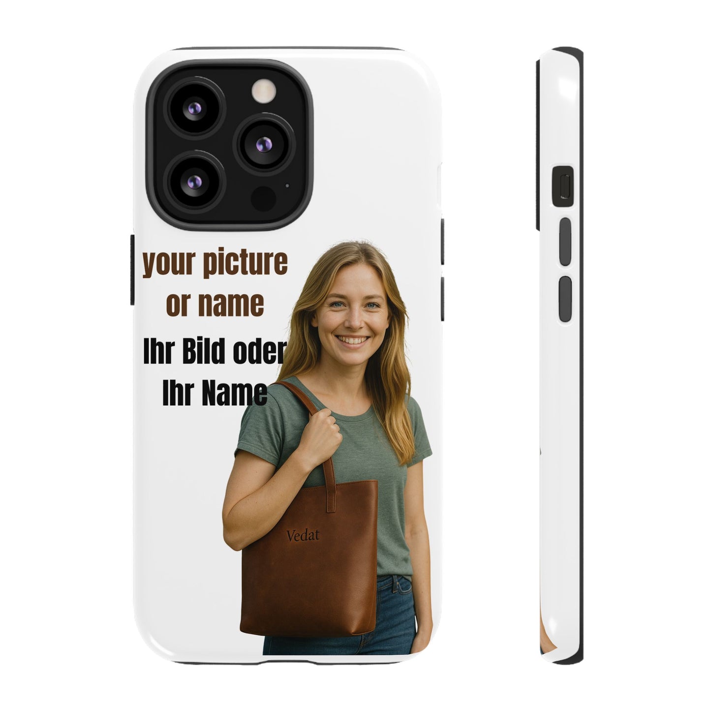 Personalisierte Handyhülle  Benutzerdefinierter Name oder Bild für Dein Telefon | Robuste  Stilvolle Handyhülle | Geschenk für Sie & Ihn