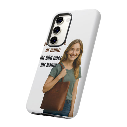 Personalisierte Handyhülle  Benutzerdefinierter Name oder Bild für Dein Telefon | Robuste  Stilvolle Handyhülle | Geschenk für Sie & Ihn