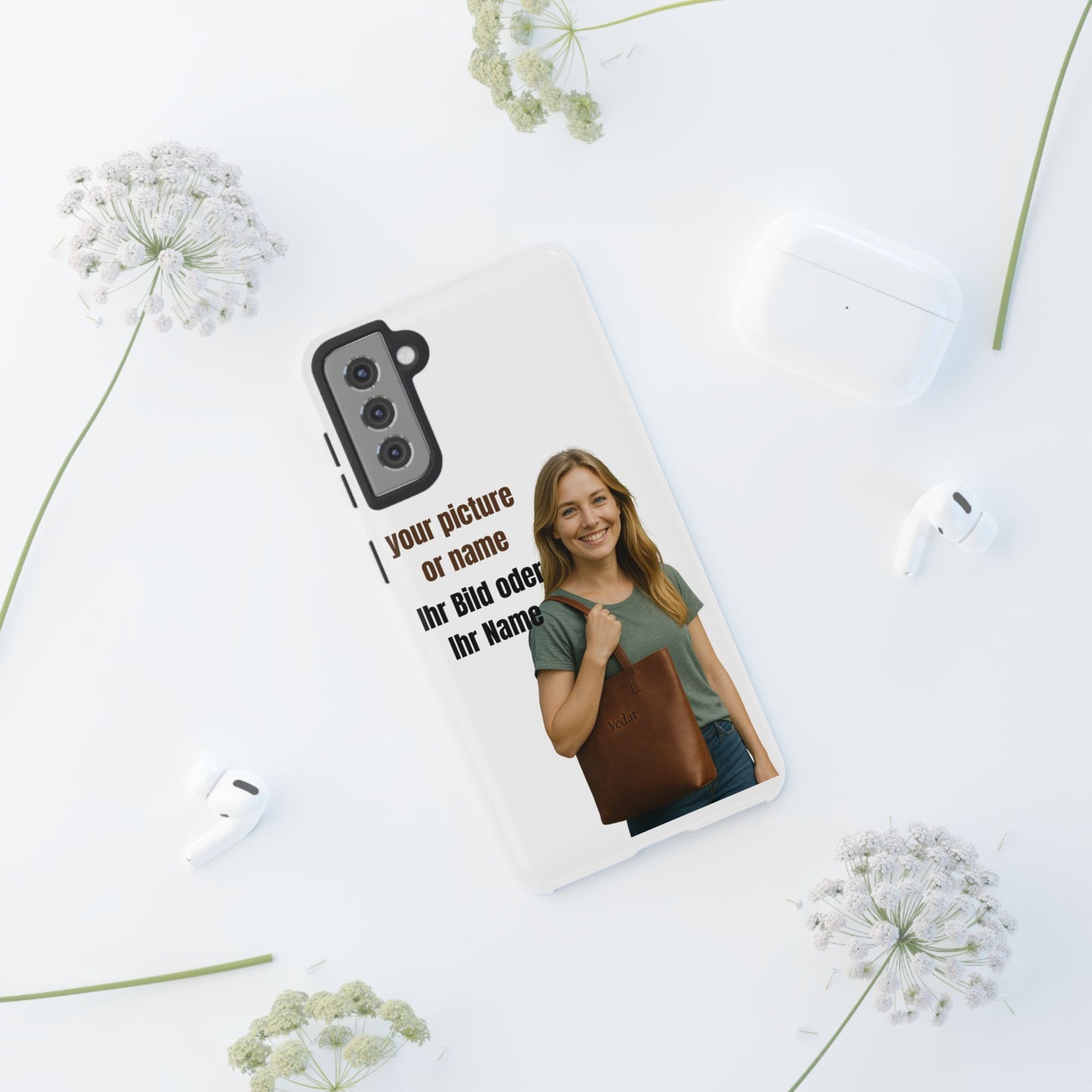 Personalisierte Handyhülle  Benutzerdefinierter Name oder Bild für Dein Telefon | Robuste  Stilvolle Handyhülle | Geschenk für Sie & Ihn