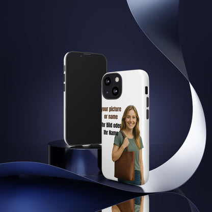 Personalisierte Handyhülle  Benutzerdefinierter Name oder Bild für Dein Telefon | Robuste  Stilvolle Handyhülle | Geschenk für Sie & Ihn