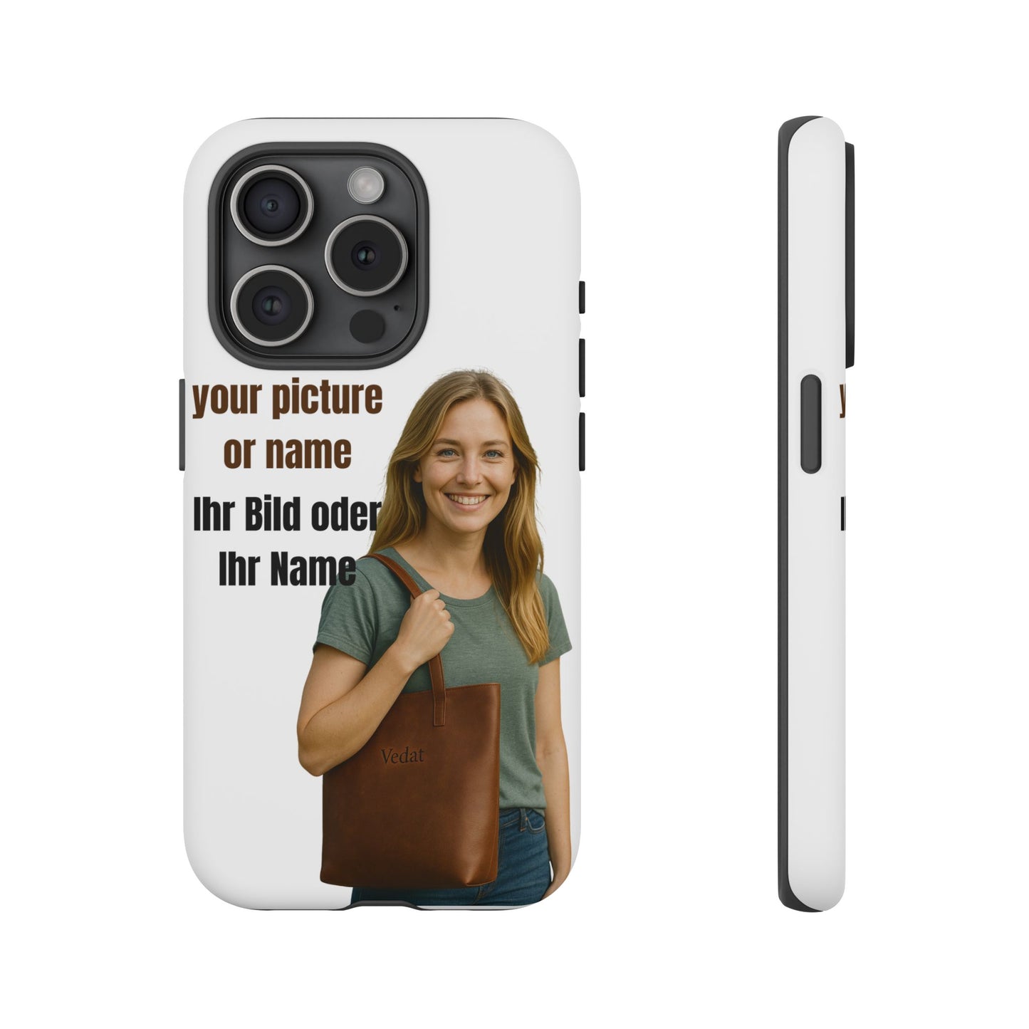 Personalisierte Handyhülle  Benutzerdefinierter Name oder Bild für Dein Telefon | Robuste  Stilvolle Handyhülle | Geschenk für Sie & Ihn