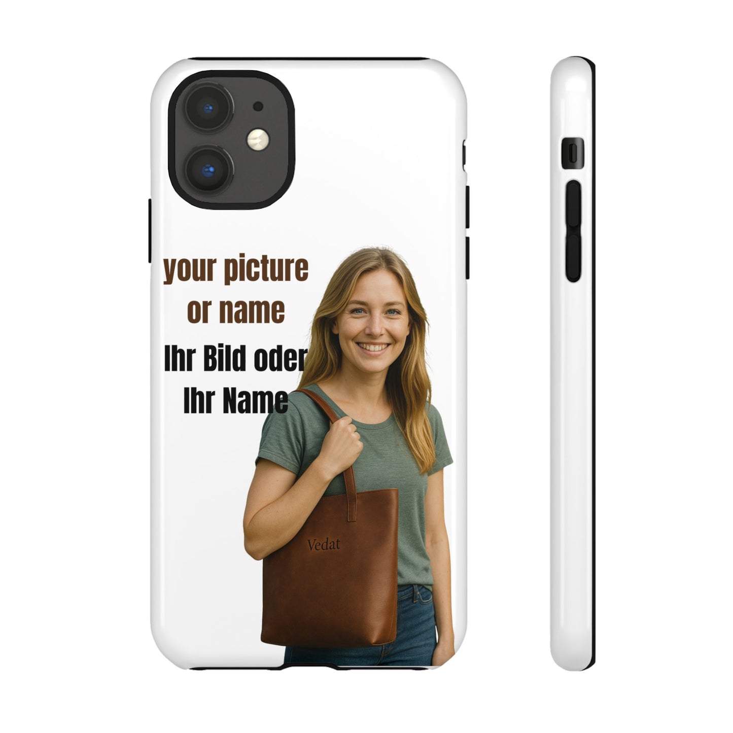 Personalisierte Handyhülle  Benutzerdefinierter Name oder Bild für Dein Telefon | Robuste  Stilvolle Handyhülle | Geschenk für Sie & Ihn