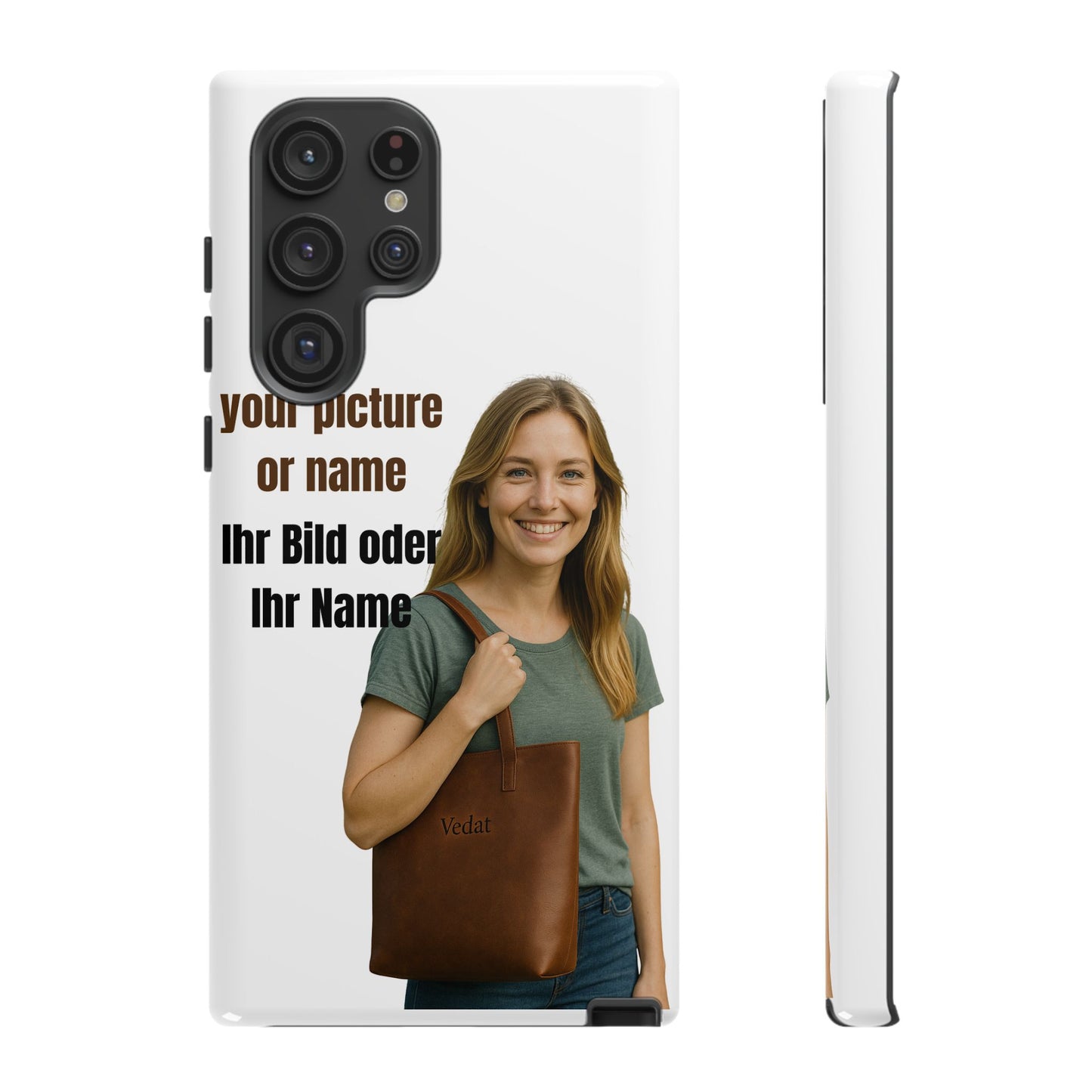 Personalisierte Handyhülle  Benutzerdefinierter Name oder Bild für Dein Telefon | Robuste  Stilvolle Handyhülle | Geschenk für Sie & Ihn