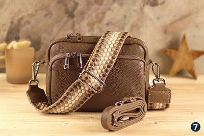 Crossbags für Frauen, Crossbody Bag Damen Breiter Gurt, Kleine Umhängetasche Damen, Bauchtasche Damen Breiter Gurt, Geschenk für frauen