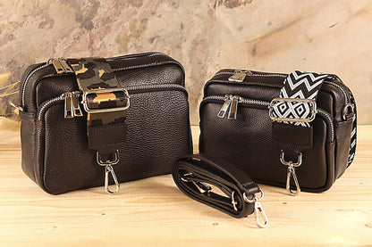 Umhängetasche aus Leder, bauchtasche Damen, Umhängetasche mit zusätzlichem Riemen, Damentasche, Gürteltasche und Geschenk für die Freundin