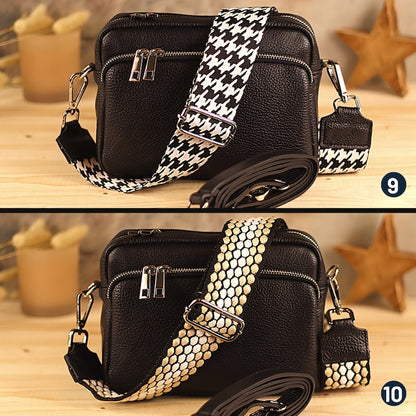 Umhängetasche aus Leder, bauchtasche Damen, Umhängetasche mit zusätzlichem Riemen, Damentasche, Gürteltasche und Geschenk für die Freundin