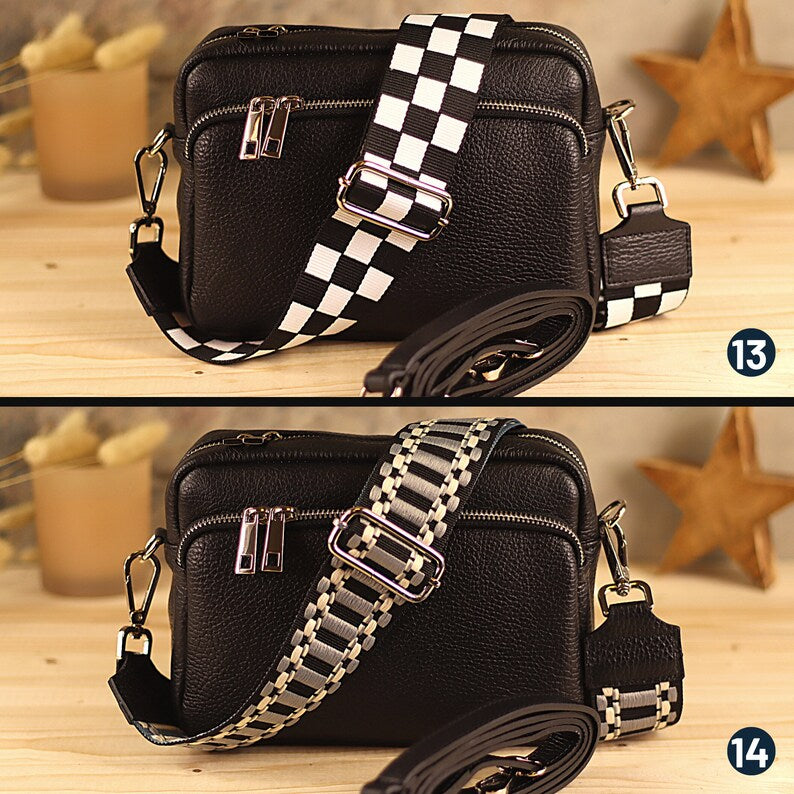 Umhängetasche aus Leder, bauchtasche Damen, Umhängetasche mit zusätzlichem Riemen, Damentasche, Gürteltasche und Geschenk für die Freundin