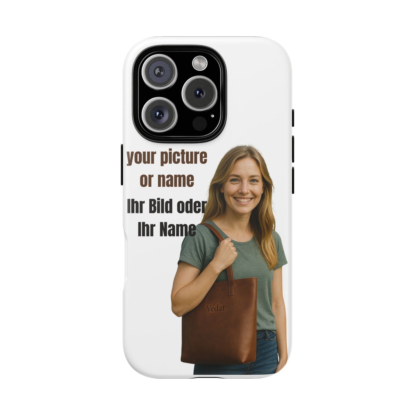 Personalisierte Handyhülle  Benutzerdefinierter Name oder Bild für Dein Telefon | Robuste  Stilvolle Handyhülle | Geschenk für Sie & Ihn