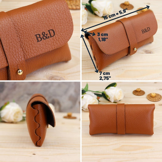 Brillenhalter aus Leder, Sonnenbrillenetui, Geschenk zum Valentinstag, Leder-Sonnenbrillenetui, Brillenetui, Brillenetui, Brillentasche