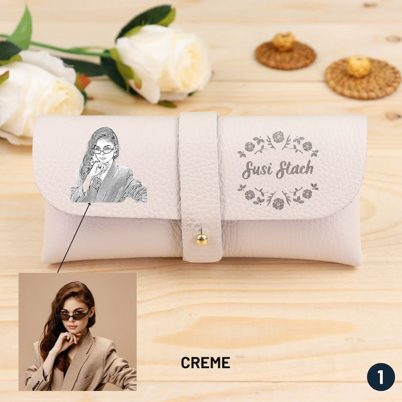 Brillenhalter aus Leder, Sonnenbrillenetui, Geschenk zum Valentinstag, Leder-Sonnenbrillenetui, Brillenetui, Brillenetui, Brillentasche