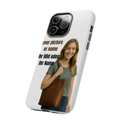 Personalisierte Handyhülle  Benutzerdefinierter Name oder Bild für Dein Telefon | Robuste  Stilvolle Handyhülle | Geschenk für Sie & Ihn
