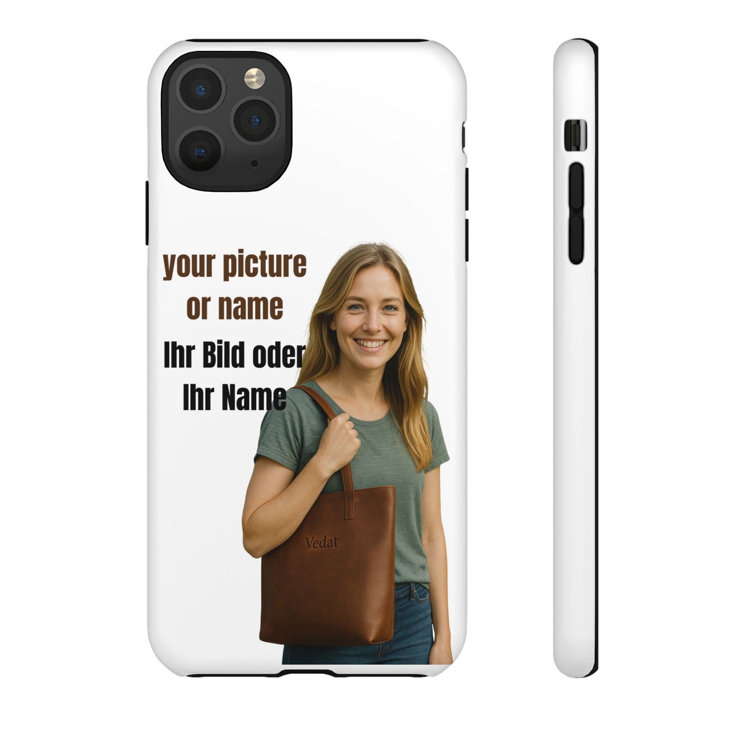 Personalisierte Handyhülle  Benutzerdefinierter Name oder Bild für Dein Telefon | Robuste  Stilvolle Handyhülle | Geschenk für Sie & Ihn