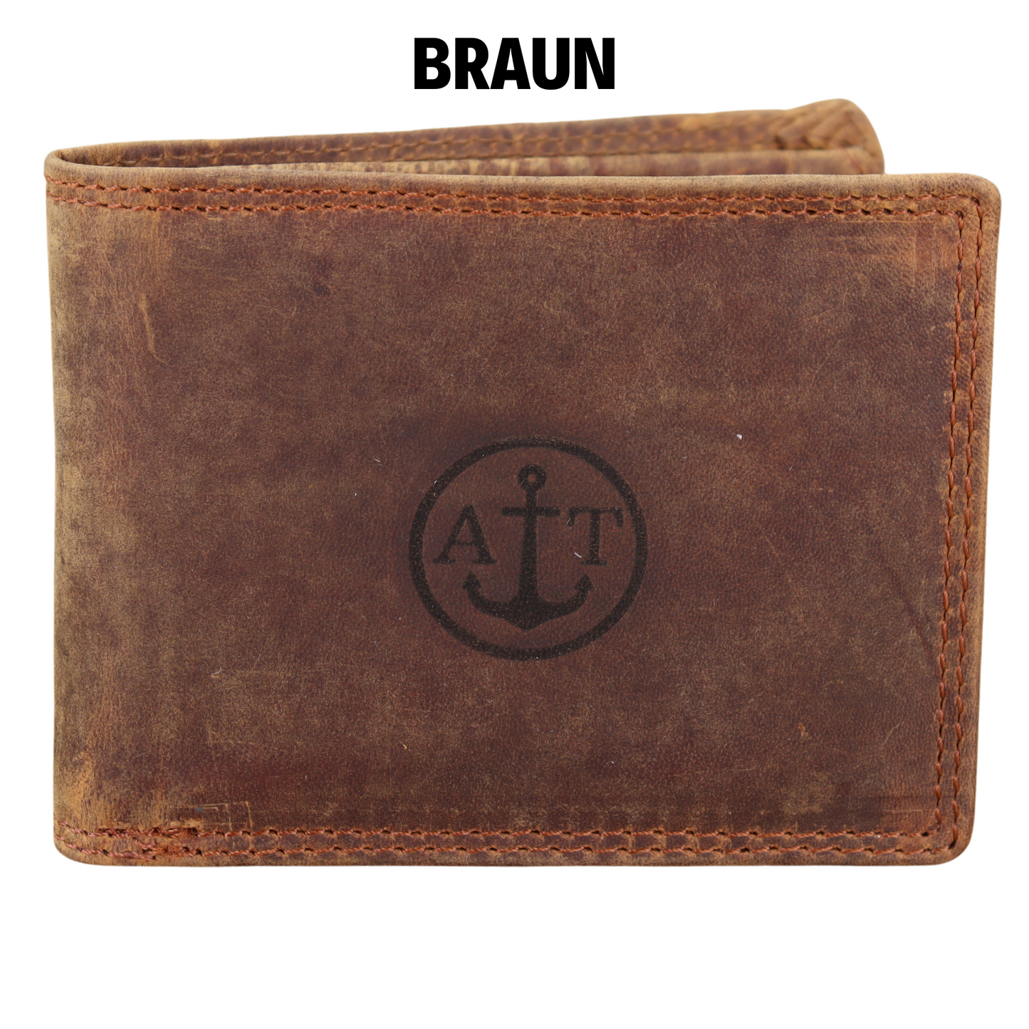 Personalisierte Leder Brieftasche, Geschenk für einen Geburtstag oder Weihnachten, Personalisierte Herren Handmade Leder Brieftasche