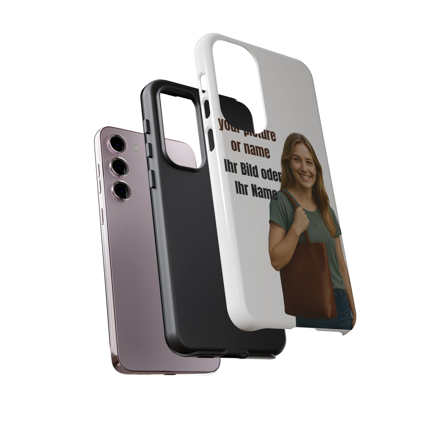 Personalisierte Handyhülle  Benutzerdefinierter Name oder Bild für Dein Telefon | Robuste  Stilvolle Handyhülle | Geschenk für Sie & Ihn