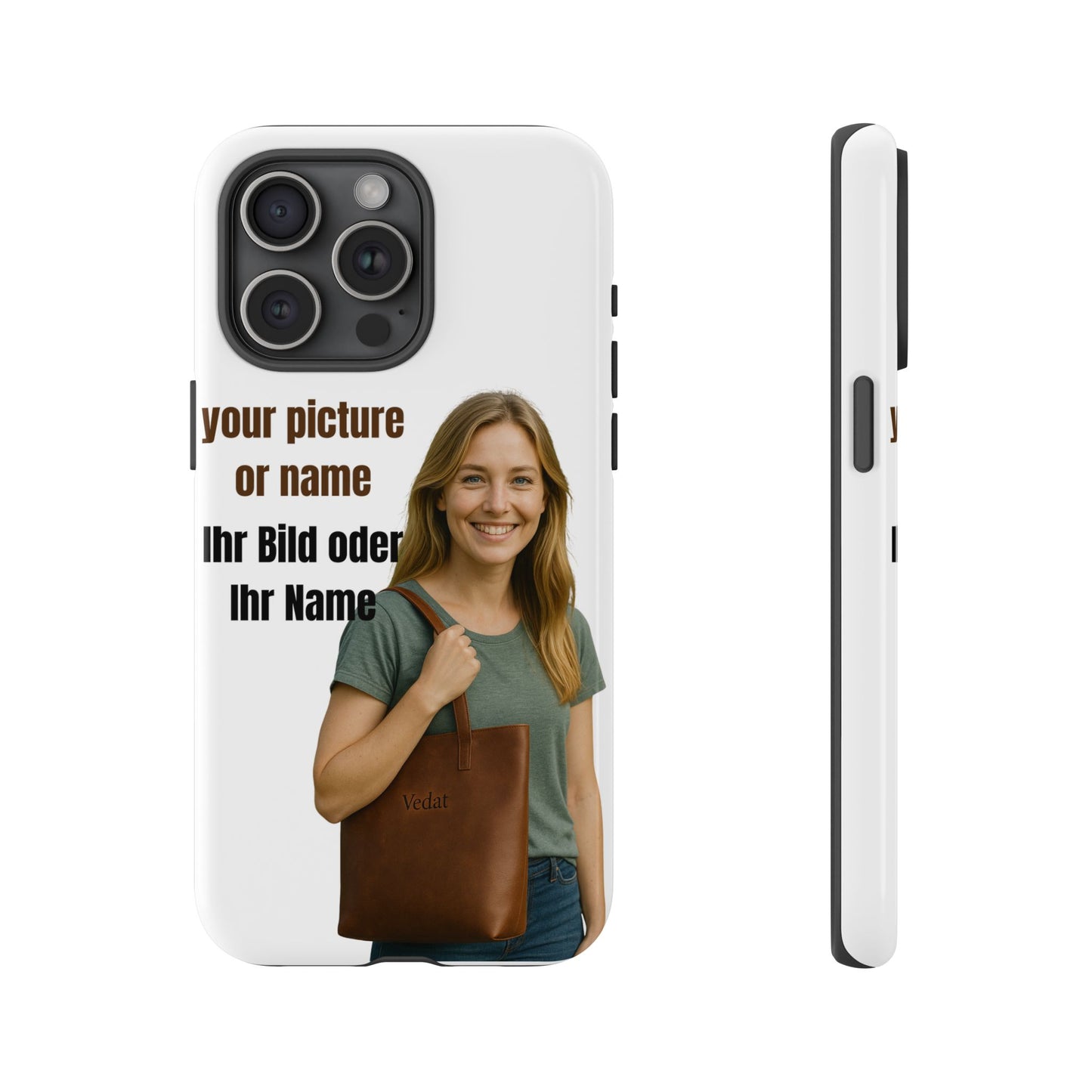 Personalisierte Handyhülle  Benutzerdefinierter Name oder Bild für Dein Telefon | Robuste  Stilvolle Handyhülle | Geschenk für Sie & Ihn