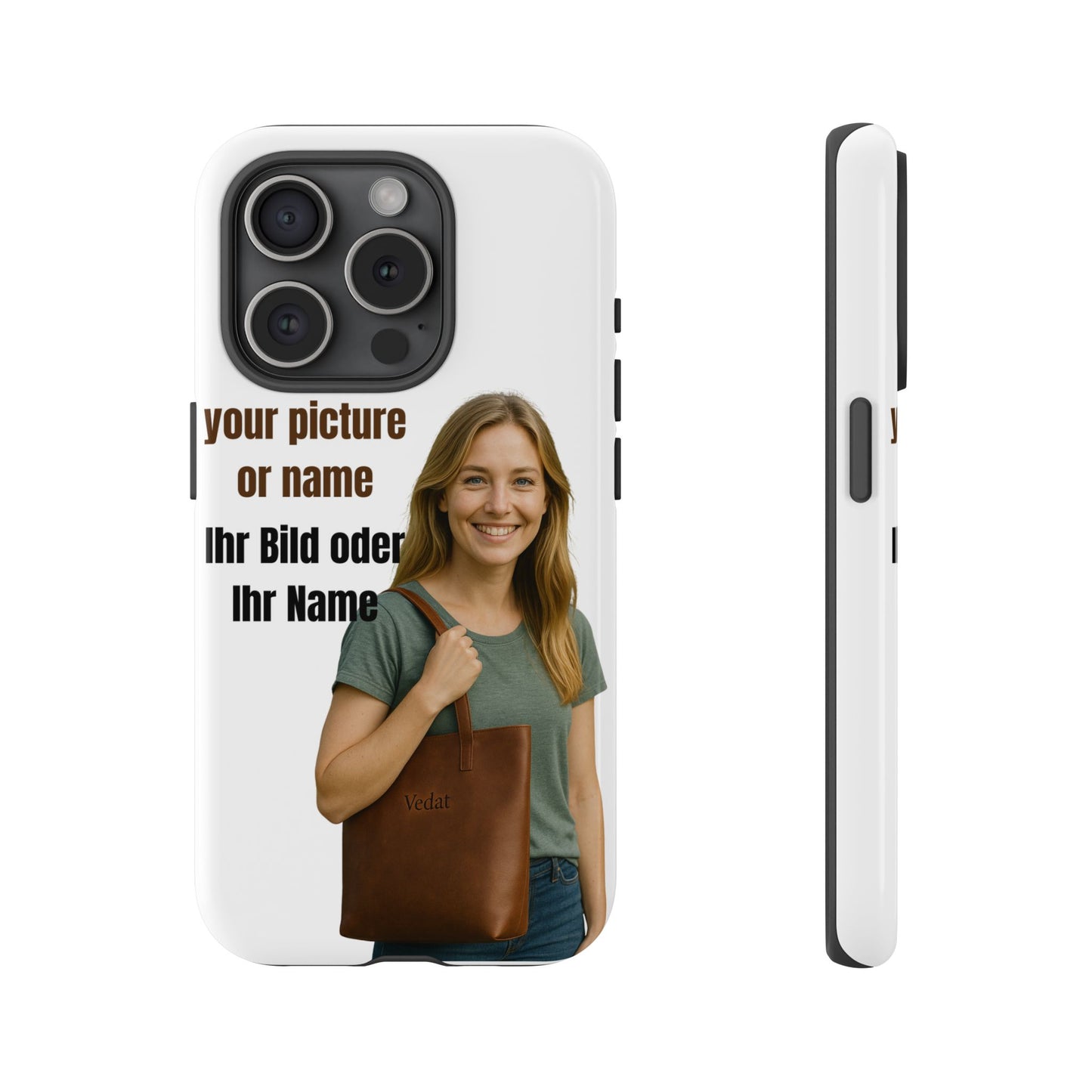 Personalisierte Handyhülle  Benutzerdefinierter Name oder Bild für Dein Telefon | Robuste  Stilvolle Handyhülle | Geschenk für Sie & Ihn