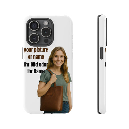 Personalisierte Handyhülle  Benutzerdefinierter Name oder Bild für Dein Telefon | Robuste  Stilvolle Handyhülle | Geschenk für Sie & Ihn