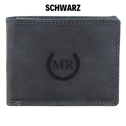 Personalisierte Leder Brieftasche, Geschenk für einen Geburtstag oder Weihnachten, Personalisierte Herren Handmade Leder Brieftasche