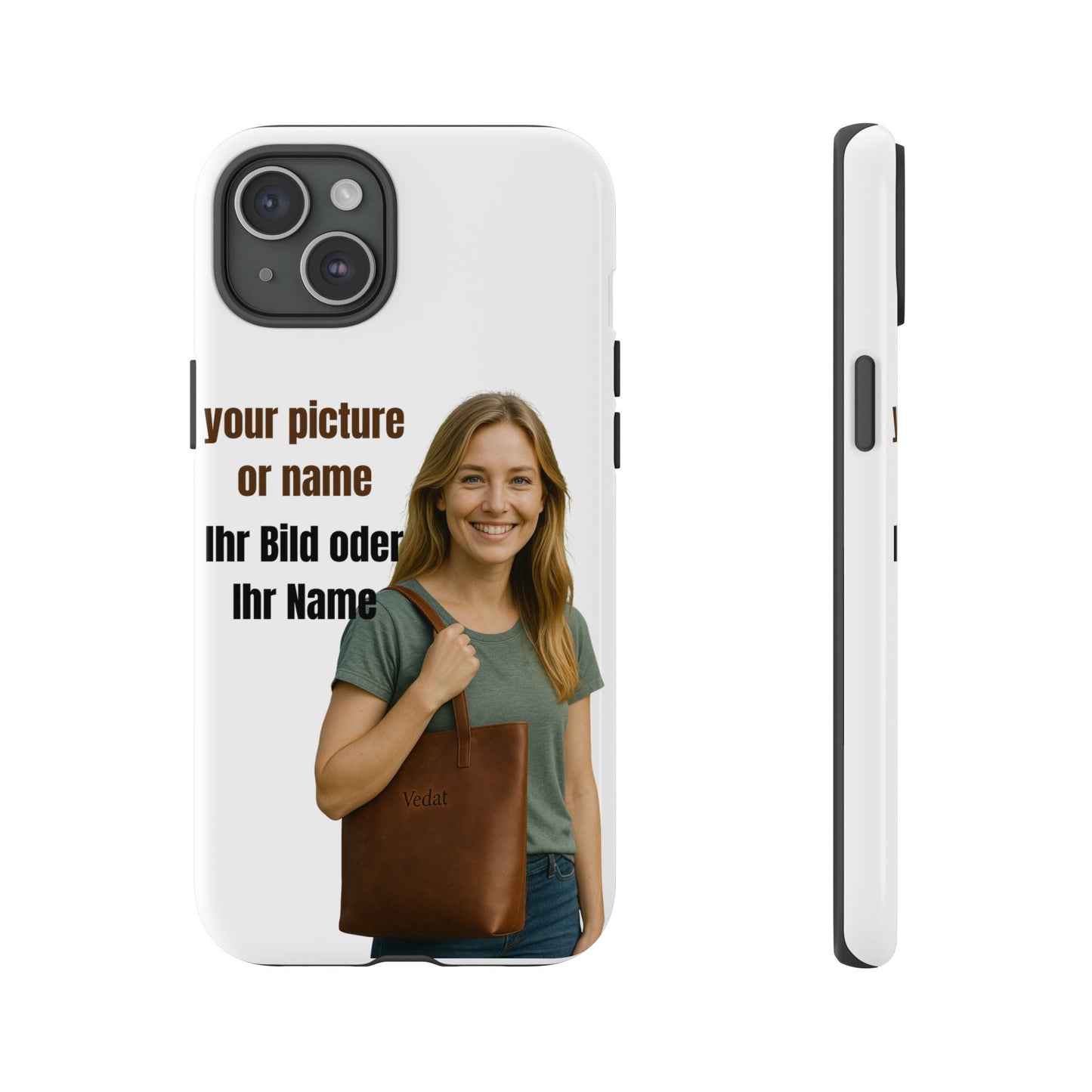 Personalisierte Handyhülle  Benutzerdefinierter Name oder Bild für Dein Telefon | Robuste  Stilvolle Handyhülle | Geschenk für Sie & Ihn