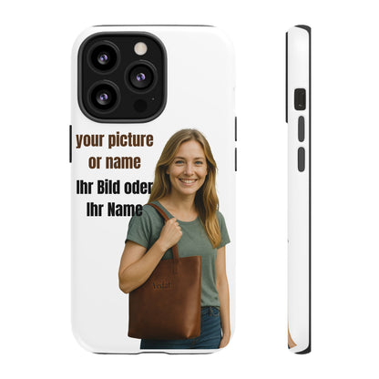 Personalisierte Handyhülle  Benutzerdefinierter Name oder Bild für Dein Telefon | Robuste  Stilvolle Handyhülle | Geschenk für Sie & Ihn