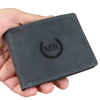 Personalisierte Leder Brieftasche, Geschenk für einen Geburtstag oder Weihnachten, Personalisierte Herren Handmade Leder Brieftasche