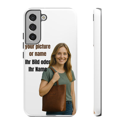 Personalisierte Handyhülle  Benutzerdefinierter Name oder Bild für Dein Telefon | Robuste  Stilvolle Handyhülle | Geschenk für Sie & Ihn
